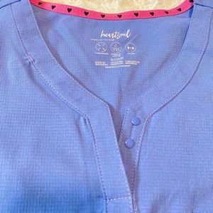 Heart soul light blue, Scrub top size S